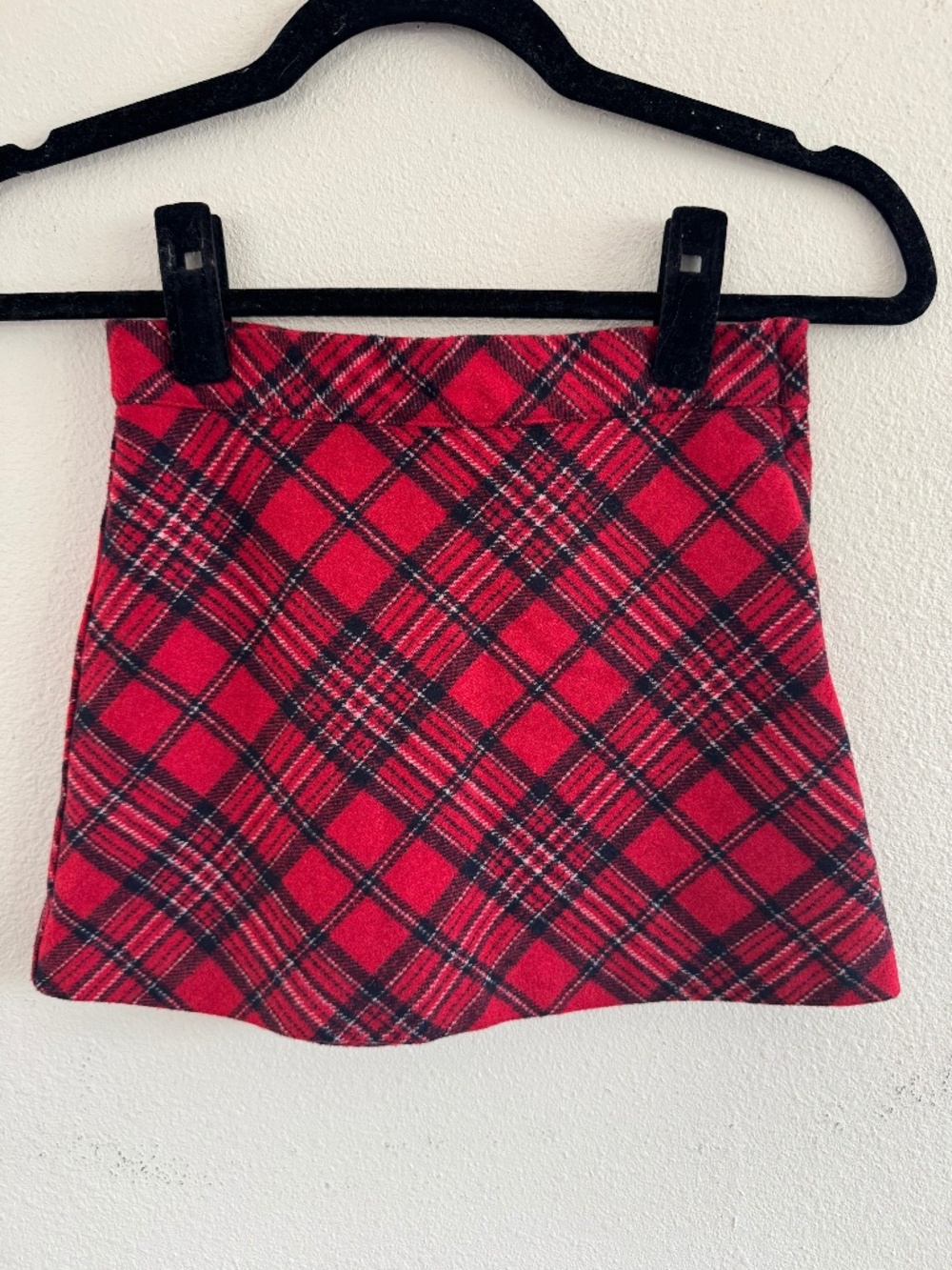 Janie and Jack Red Plaid Wool Blend Skirt Size 6